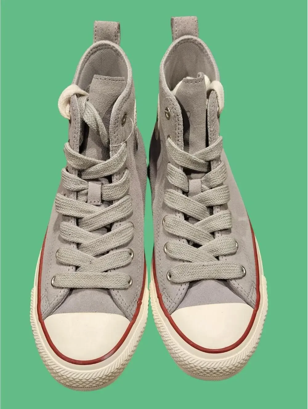 Converse Chuck Taylor All Star Hi Suede Gray High Top Shoes Kids/Youth Sz 4